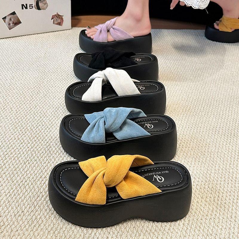 2025 Summer New Flat Bottom Half Tray Versatile Internet Celebrity Soft Bottom Slippers Spring and Summer Wear Women's Bag Head Drag