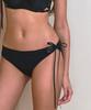 VINAJ Big Button Long Ribbon Low Bikini Panties (Black)