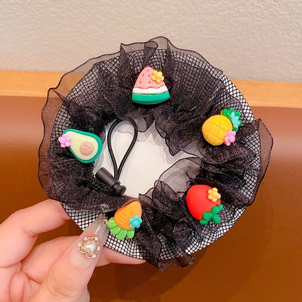 Korean Style Ballet Hair Net Fashion Headwear Girl Bun Cover Snood Sweet Elastic Hair Net Children