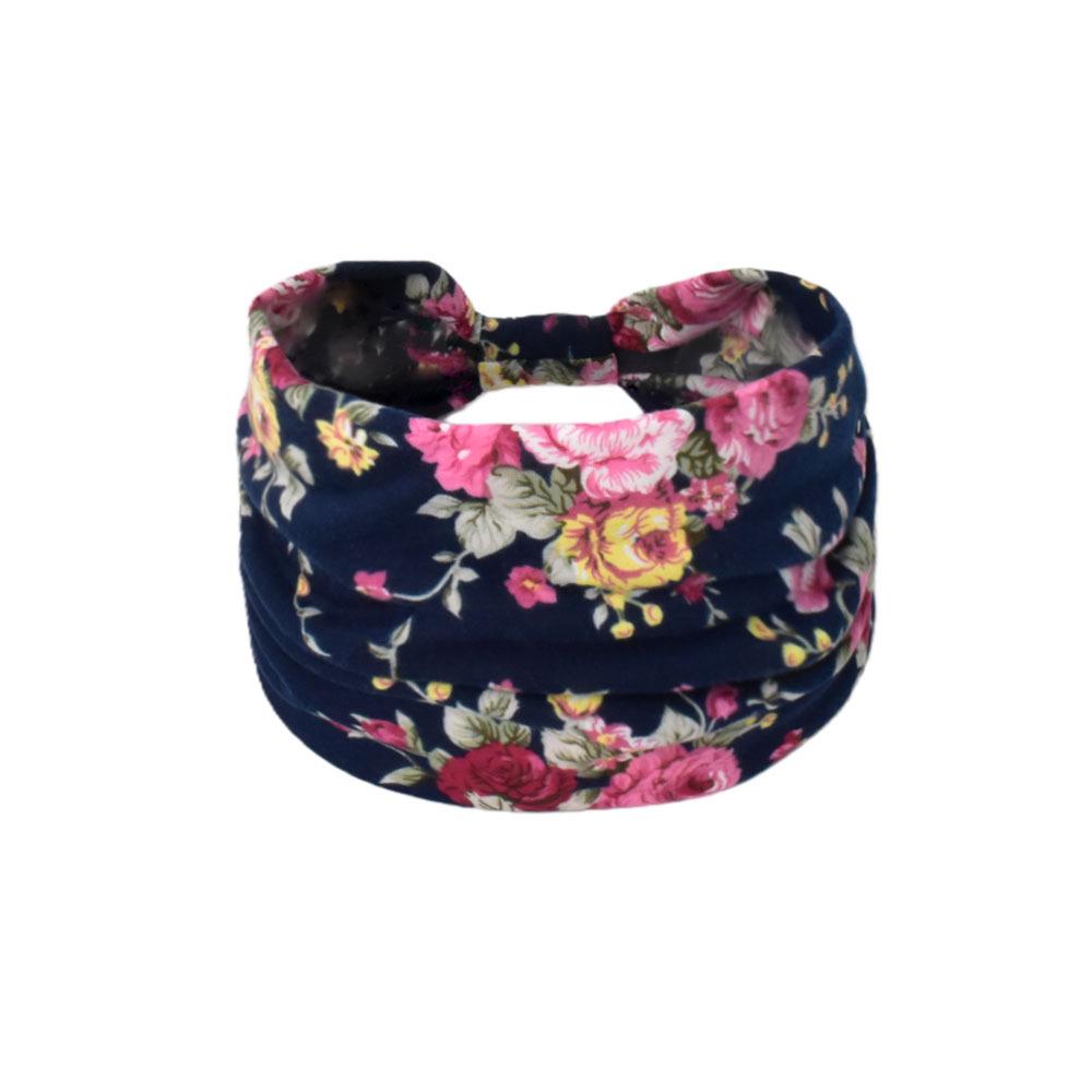 Women's Paisley Sport Yoga Headband - Sweat-Absorbing, Elastic Cotton, Bohemian Style