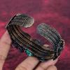 Copper Chrysocolla Bangle Copper Wire Wrapped Adjustable Moonstone Cuff Bracelet