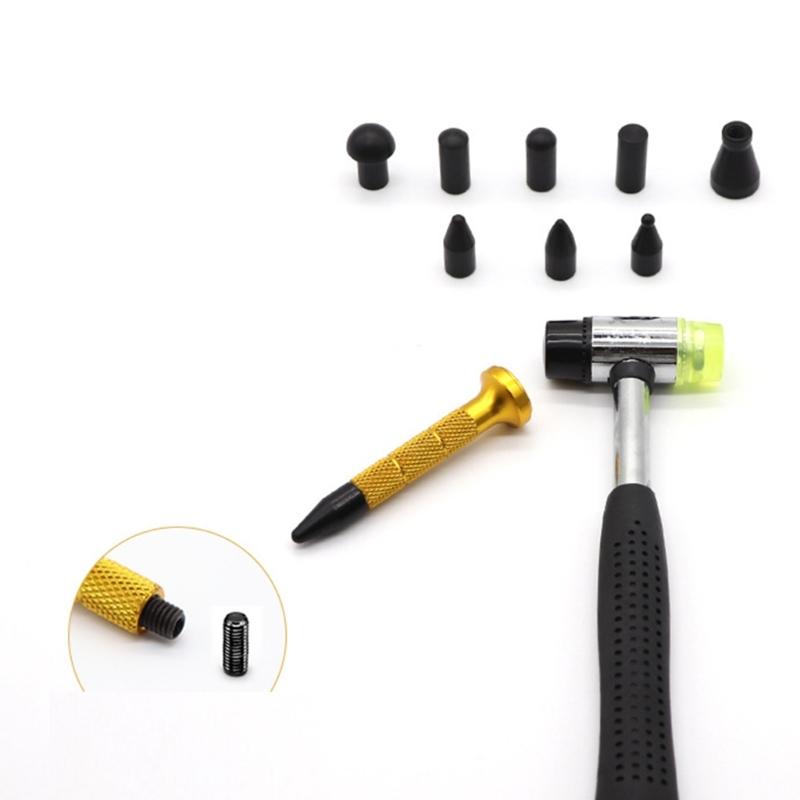 Vehicle Dent Repair Hammer Toolkit, Precise Pen Included, with Carbon Fiber Handle for Automobile Bodywork Maintenance