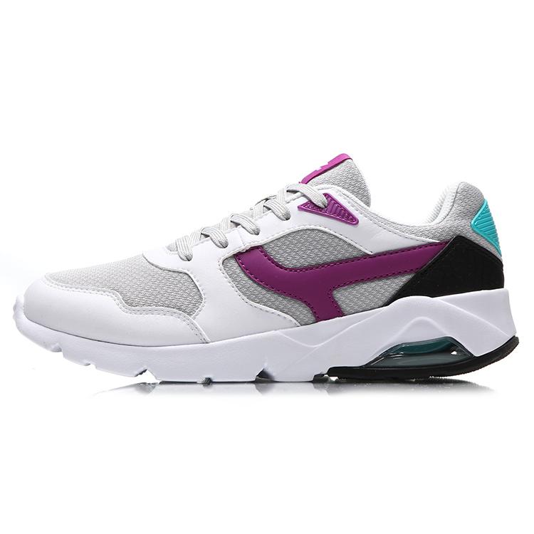 Li Ning Cushioning Low top Running Shoes Women s Gray White Purple AGLM116-1 37.5