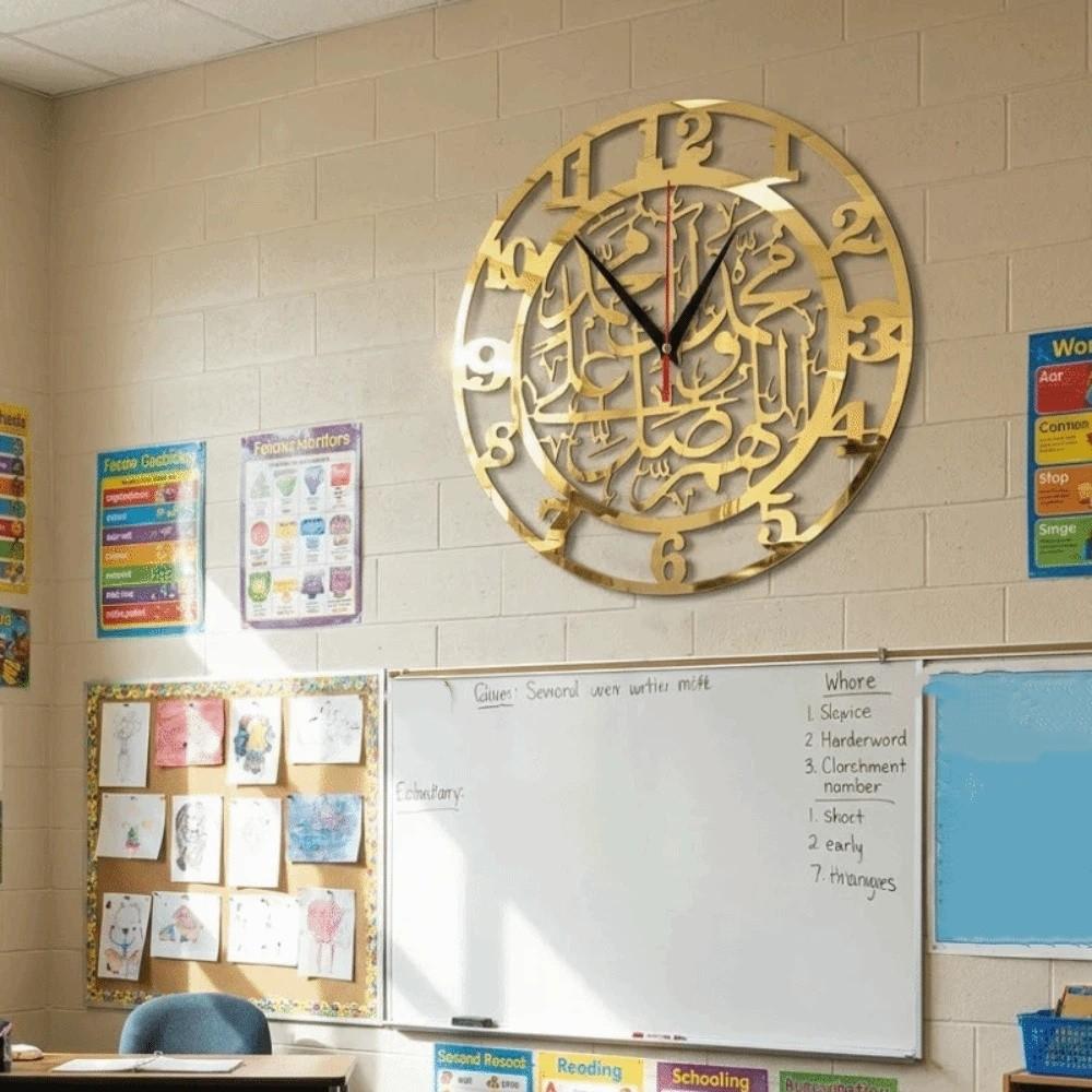 Ethnic Style Acrylic Wall Clock Minimalist Arabic Numbers Clock Decorative Timepiece  Kitchen