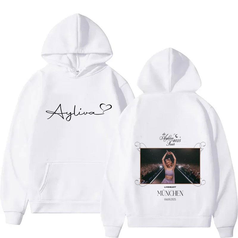 

Die Ayliva Tour Graphic Fashion Hoodie Fashion Men/Women Harajuku Gothic Pullovers Casual Bodywarmer Sweatshirts Streetwear L білий