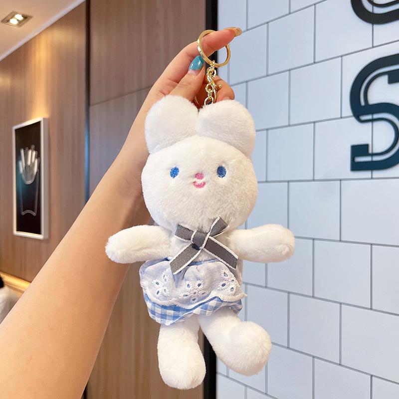 Cute Rabbit Plush Companion Doll Stuffed Animal Keychain Bag Car Pillow Plush Animal Plush Toy Sleeping Gift