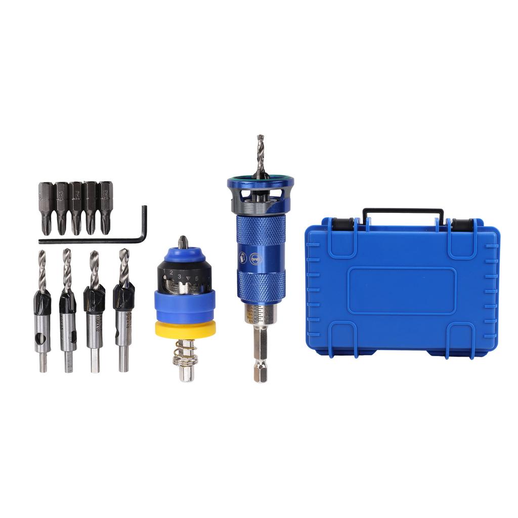 Countersink Drill Bit Set 3.2 4.8mm Counterbore Drill Bits with Adjustable Depth Stop for Woodworking