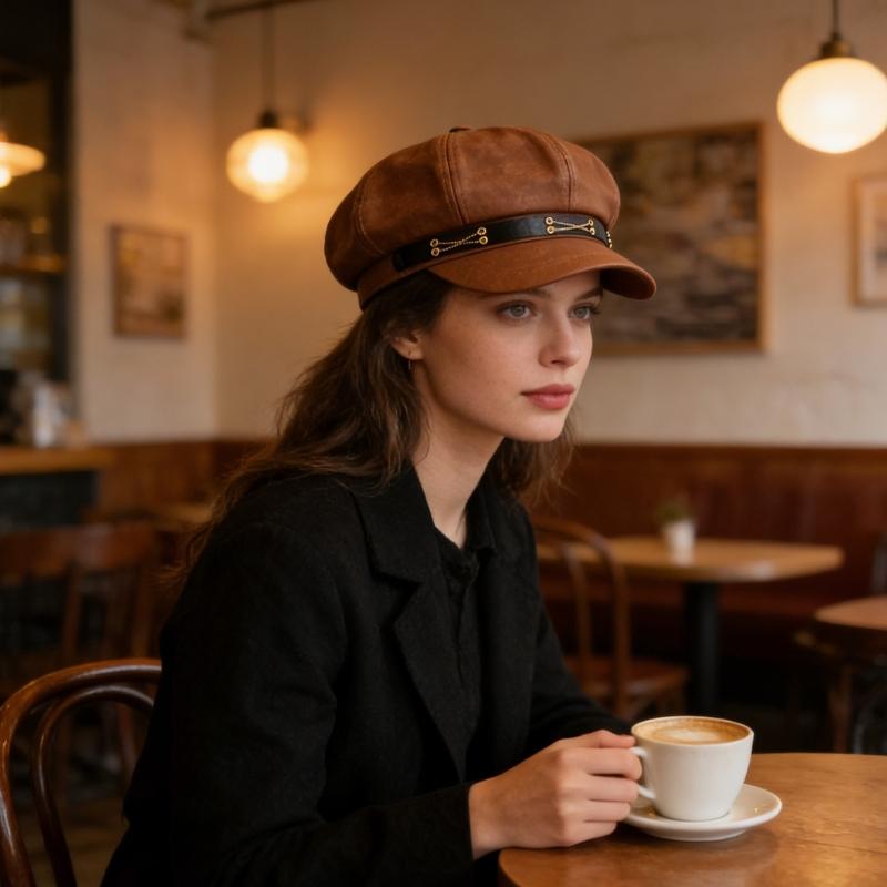 Trendy Painter Hat Oversized Fashion Hat French Beret for Dating Photography Cabbie Headwear Painter Hat
