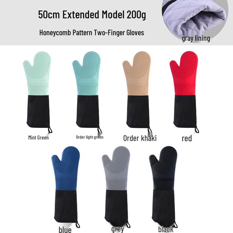 High-Temperature Silicone Oven Mitts Small