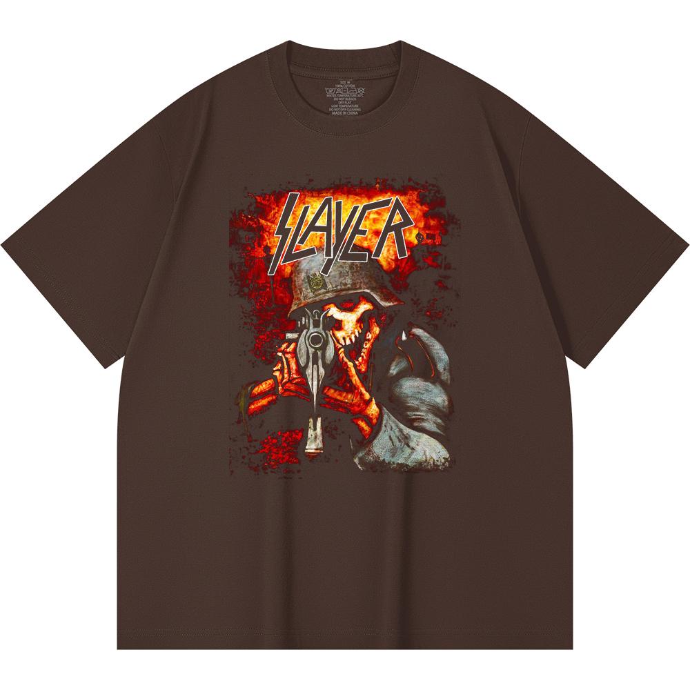 230 Gsm 100% Cotton Heavy Metal T-Shirt Rock Band Popular Music Print Unisex Heavy Cotton T Shirt