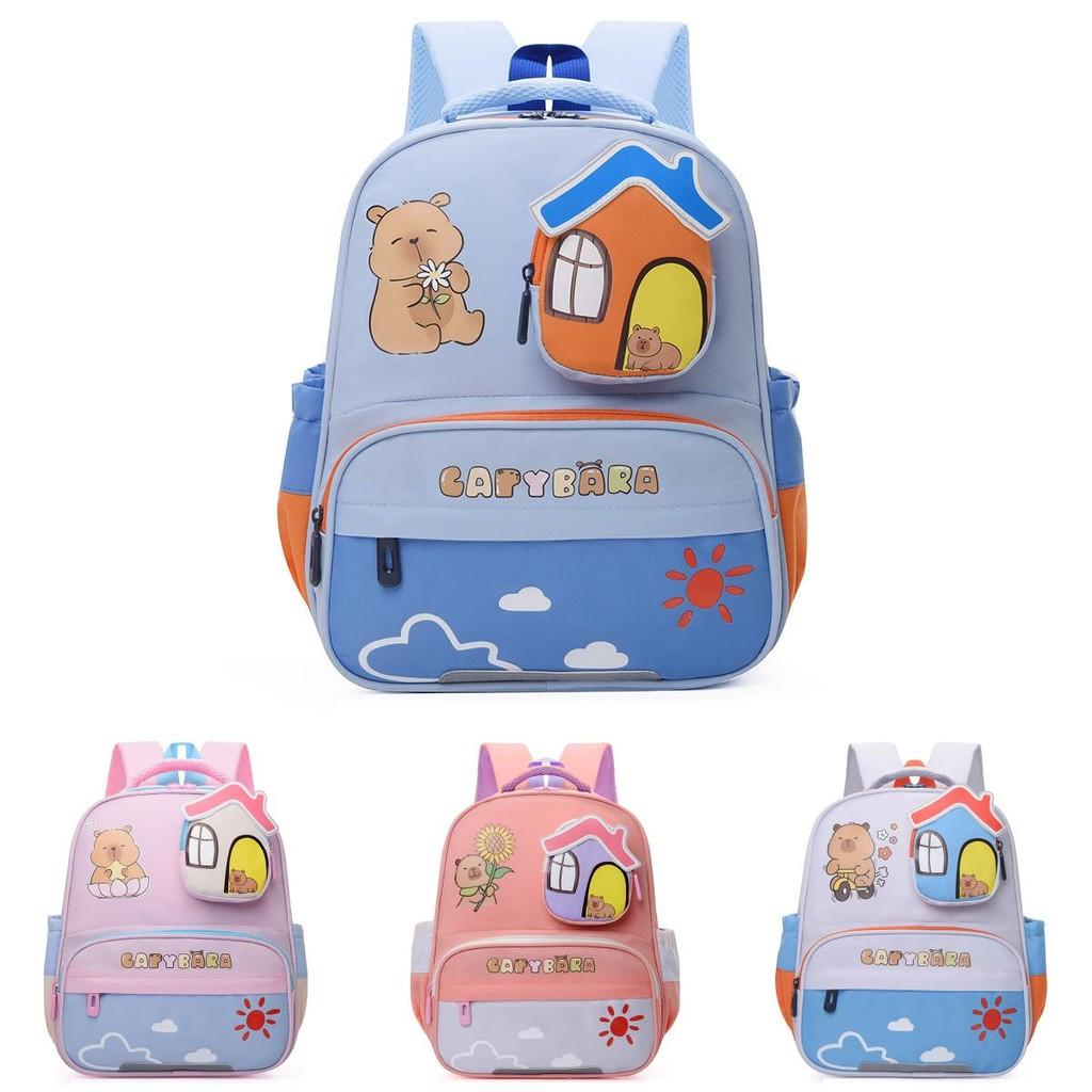Charming Versatile Cartoon Backpack For Young Kids In Soft Pastel Color Variants
