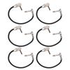 6Pcs Electric Guitar Effect Cable 1 4in Right Angled Guitar Pedal Cord Patch Cable 30cm Flat Head Silver