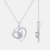 925 Sterling Silver Double Heart Moissanite Necklace Jewelry for Women D Color Fine Jewelry Daily Fashion Necklace