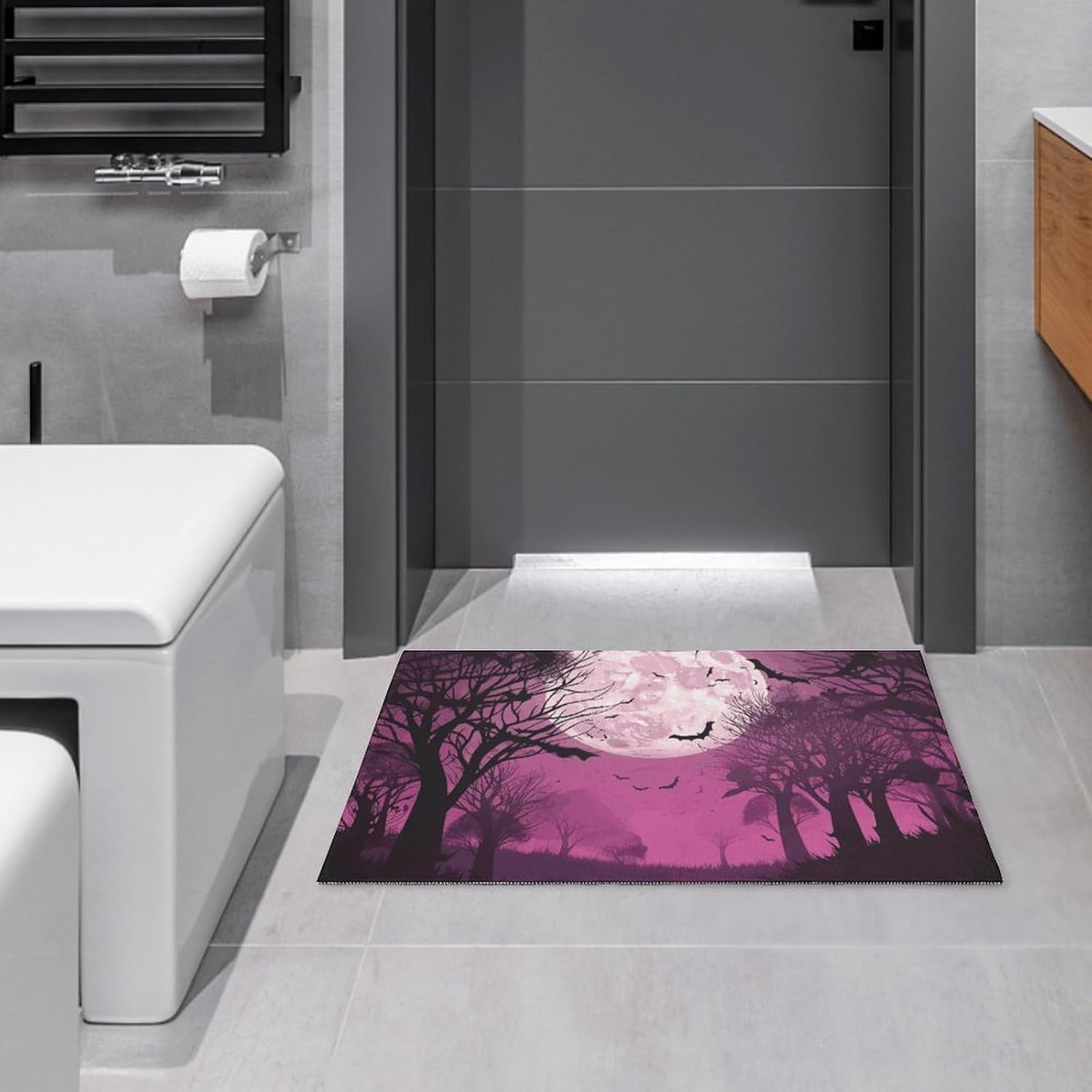 

Crystal velvet carpetPurple Moon Area Rug for Living Room Non Slip Furry Carpet Indoor Machine Washable Rug Entryway Floor Carpe 60x90cm
