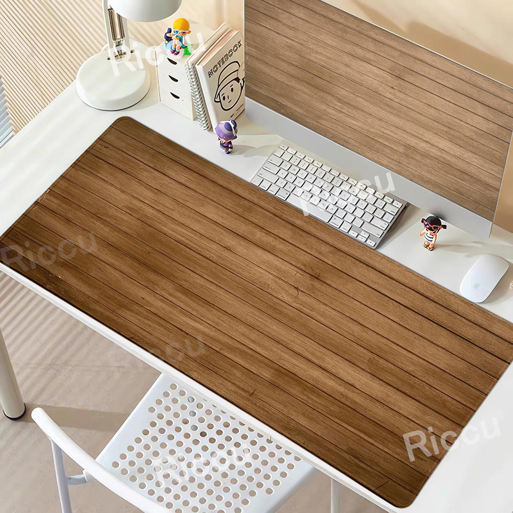 Large Mouse Pad Gaming Accessory XXL Wood Grain Texture Deskmat Non-Slip Base Computer Extended Mousepad Keyboard Laptop Micepad