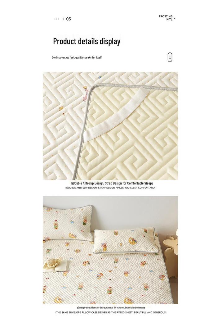 Machine Washable Non-Slip Cotton Tatami Mattress Pad