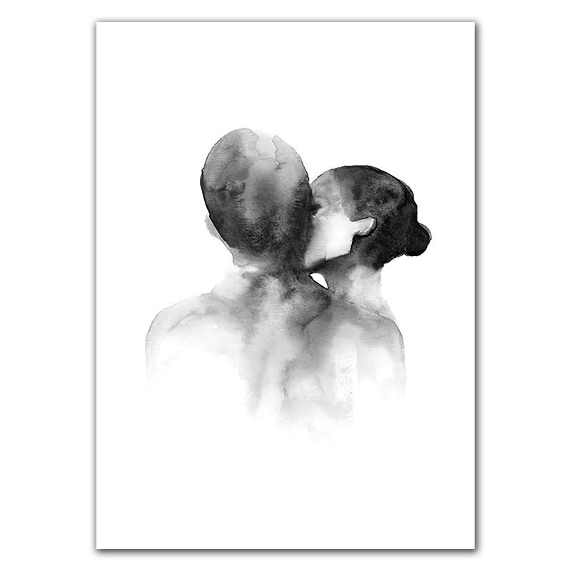 

Черно-белая карта влюбленных, настенная живопись на холсте, плакат на скандинавскую тему и принты, настенные картины Sweetdream для комнаты, свадебный декор HD3141 21x30cm no frame