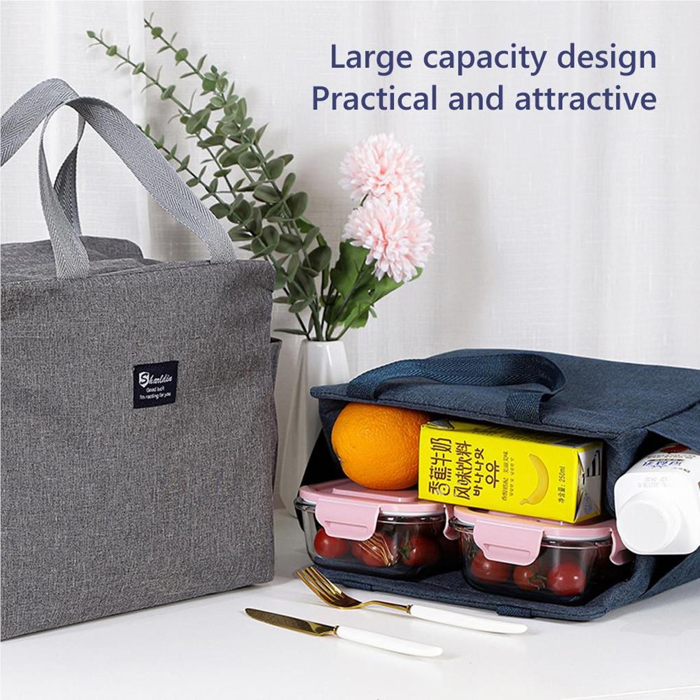 Isolierte Lunchtasche Wasserabweisend Weit zu Öffnen Thermisch Picknick Handtasche Rosa