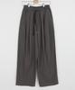 Ppaeppae String Banding Two-Pintuck Wide Cotton Pants
