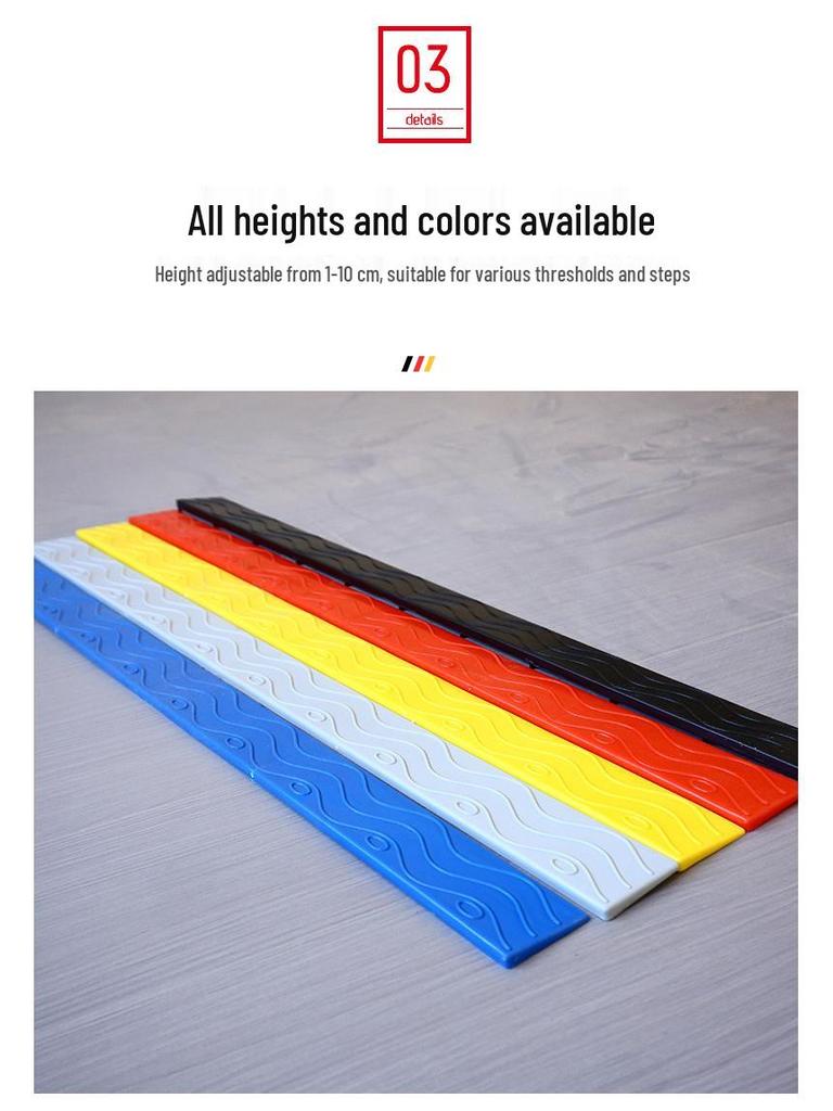 Triangular Indoor Robot Vacuum Climbing Pad - Plastic Small Step Ramp for Household Thresholds