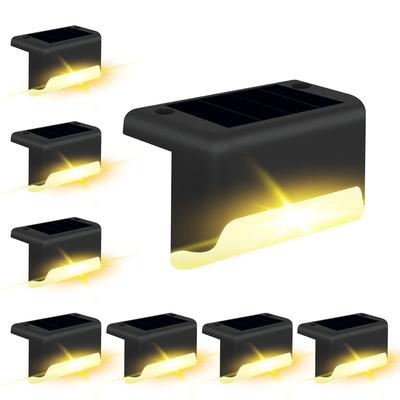 DAI NING Solar Treppenleuchten für Außen Wasserdicht Warmweiße LEDs für und Einen Schönen Tag (Satz 8) Gärten, Terrassen, Zäune, Wege, Camping, Sicherheit.