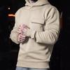 Men's TEMU new trend fashion casual bag imitation cotton large size hooded pullover sweater