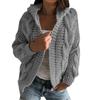 Women's Autmn And Winter Hooded Jacket Solid Color Knitted Cardigan Sweater