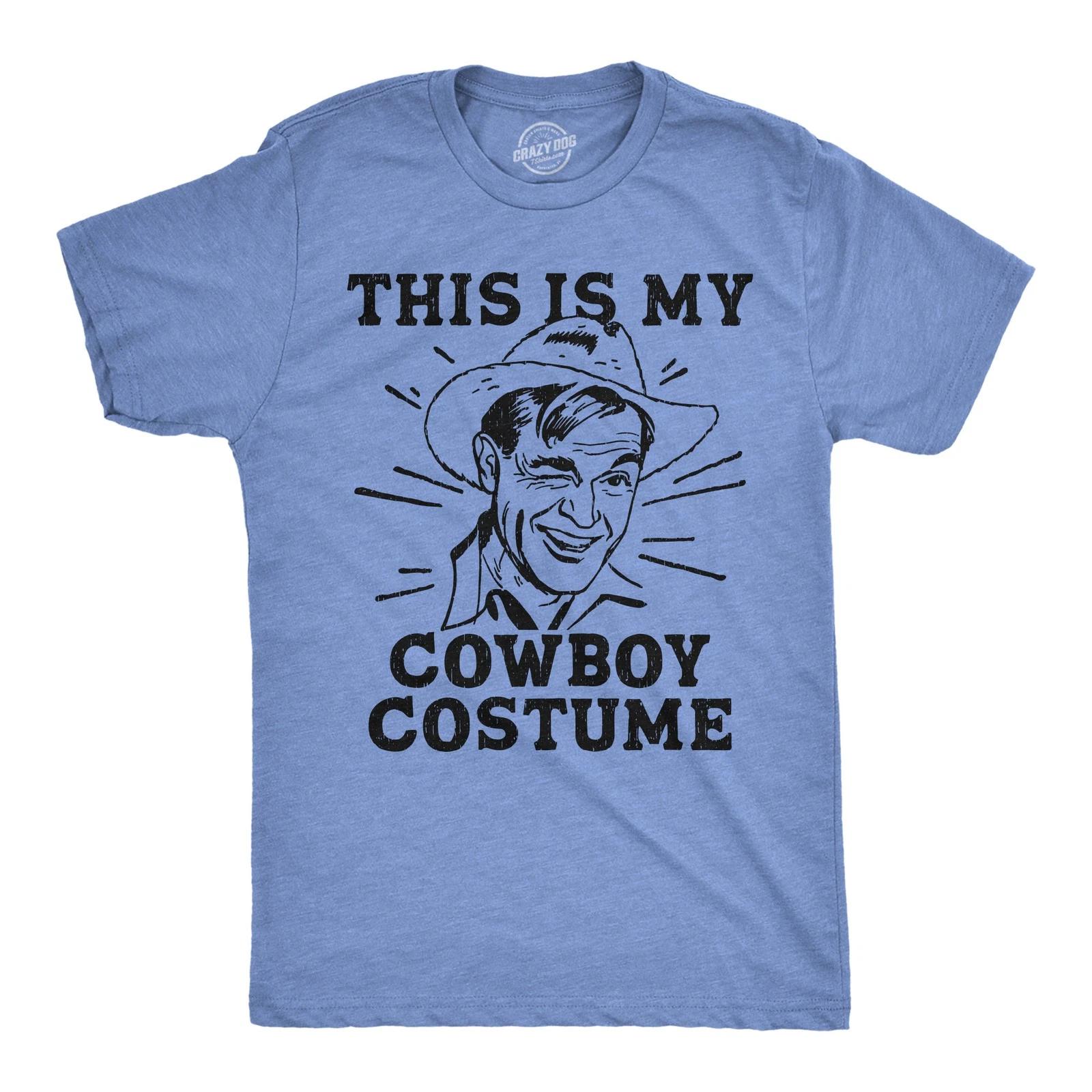 Mens Funny T Shirts This Is My Cowboy Costume Sarcastic Western Graphic Novelty XL