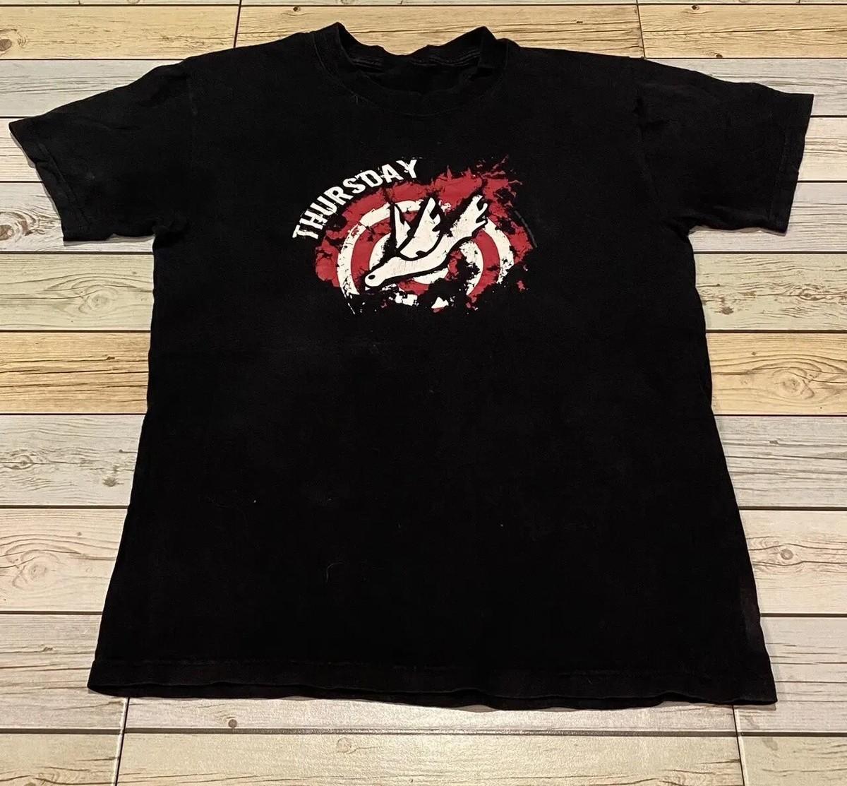 VTG Thursday Band Album All Size Cotton For Fans Black T Shirt JU703 XXL