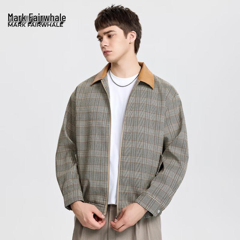 Mark Fairwhale Herren Amerikanische Retro Karierte Workwear Jacke
