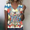 Women's Casual V Neck Short Sleeve T Shirt Oktoberfest Print Top Lightweight Comfortable Summer Tee for Everyday Wear