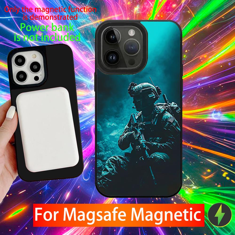 Army Special Forces Phone Case For iPhone 16,15,14,13,12,11,Pro,Max,Plus,Mini,SE New Magsafe Magnetic Wireless Charging iPhone11