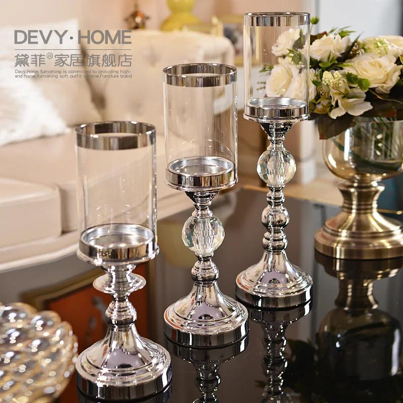 Creative Glass & Metal Candle Stand Holders – Decorative Ornaments for Table, Living Room (FC243), Unique Design