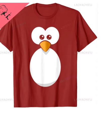Funny Penguin Face Design or Simple Costume Black Penguin T-Shirt XXS