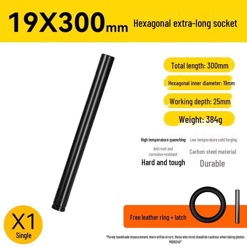 Set de socluri prelungite hexagonale pentru bormașină, pistol cu aer comprimat – Mărimi 8-34