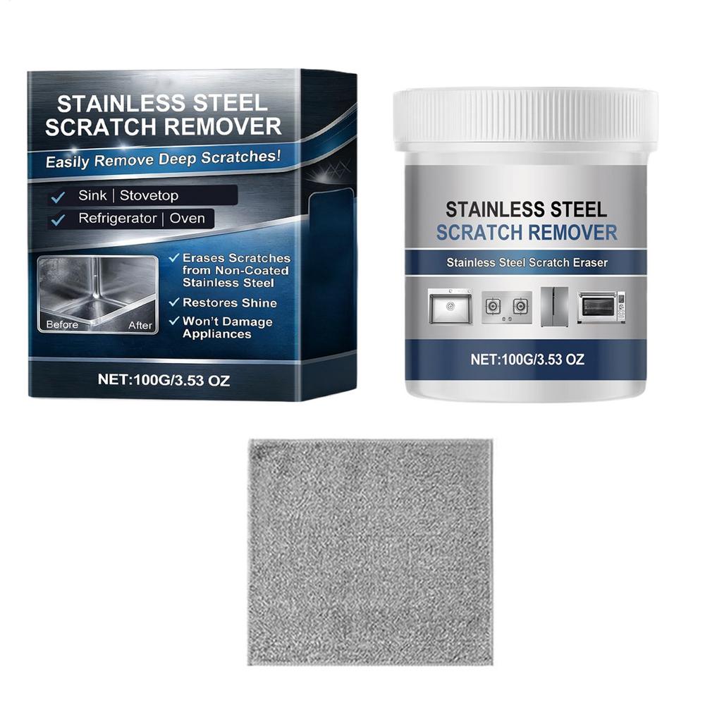

100g Stainless Steel Cleaning Paste Pot Pan Dirts Cleaner Oven Polishing Mental Scratch Rust Remover Cookware Cleaning Cream 100g