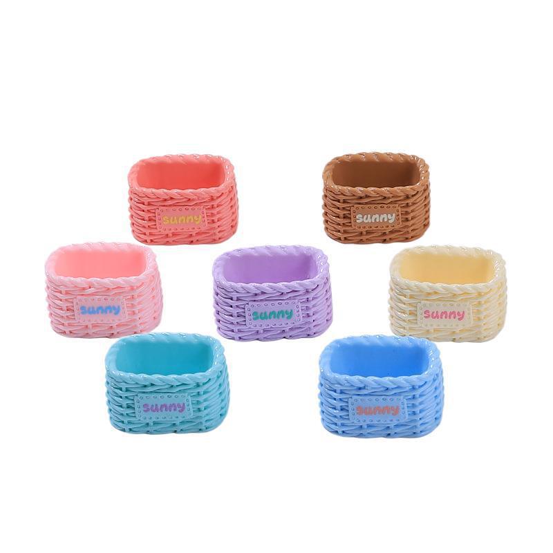 Accesorii Coș de Bambus Colorat 3D: Materiale pentru bijuterii din rășină DIY lucrate manual