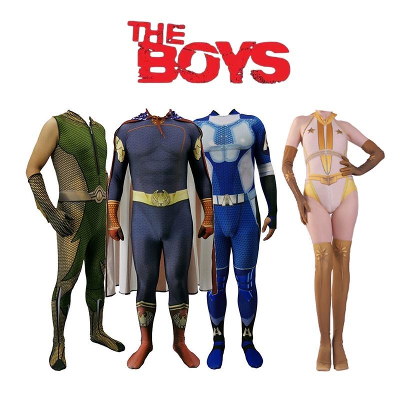 Boys Cosplay The Costumes Adults Kids Homelander Atrain Starlight Halloween