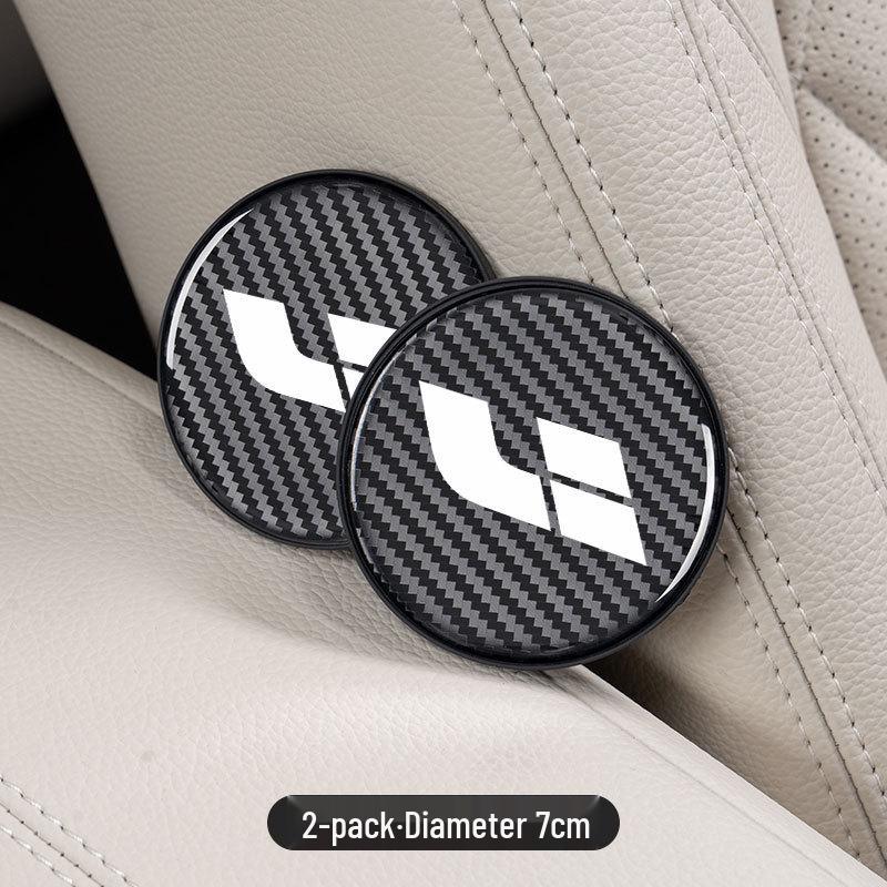 Compatible Carbon Fiber Texture Insulated Cup Coaster for Li Auto L9/L8/L7/L6/ONE/i6i8 Cars