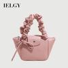 Ladies Shoulder Bag Pleated Portable Bow Portable Bucket Bag