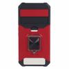 For Google Pixel 8a Cover Camera Slide Lid Card Holder Cell Phone Case with Ring Kickstand