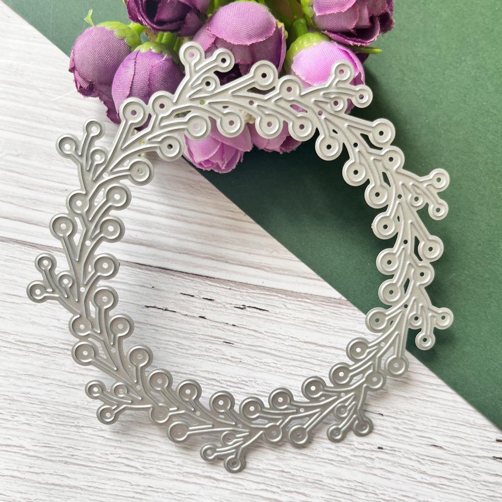 Dot Wreath Metal Cutting Dies DIY Craft Carbon Steel Embossing Template Stencil Scrapbooking for Card Die Cuts Mold