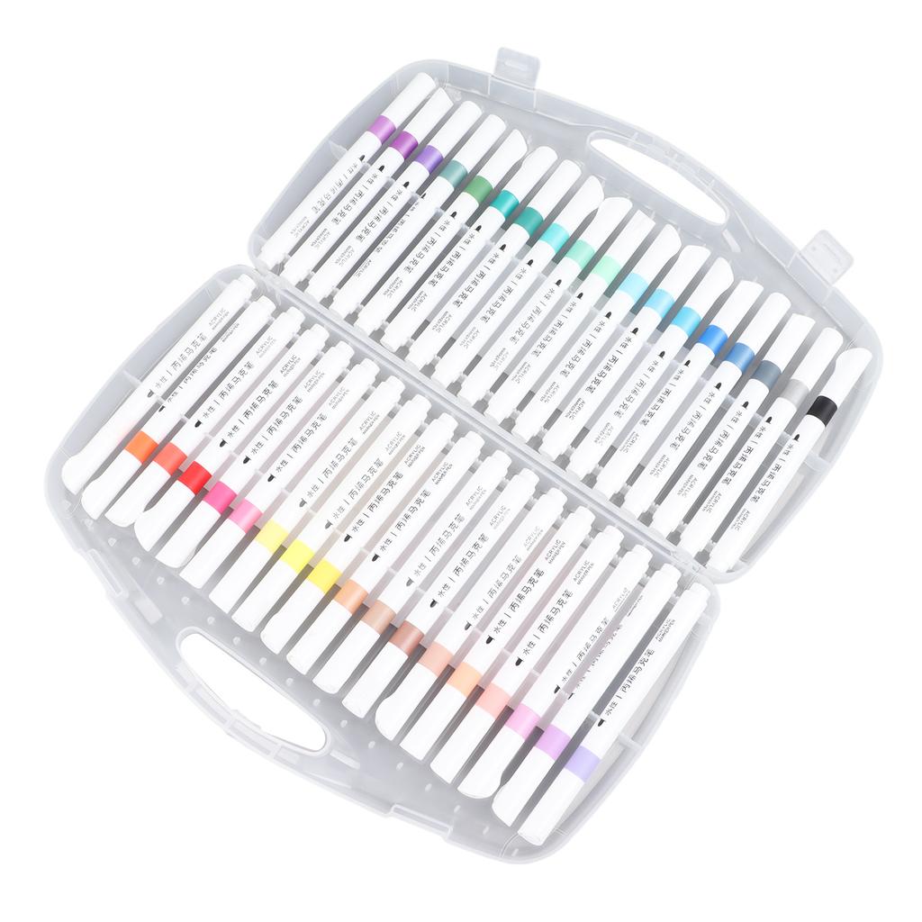 36Pcs Acrylic Paint Markers Rich Colors Quick Drying Strong Covering Graffiti Markers for Wood
