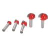 5 Pcs Round Nose Router Bit 8mm Shank Carbide High Hardness Core Box Router Bit for Woodworking