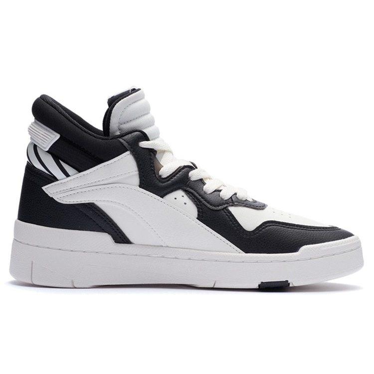 Li Ning Superwave Mid Coverage Thermal, Slip Resistant, Lightweight Mid Top Skateboard Shoes Women's Snow Black AGCR234-3