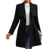 European and American-style Stylish Long Coat for Women, Fitted Design, with A Collar, Suitable for Autumn and Winter.