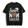 Leopard Print Heart Graphic Casual Crewneck Long Sleeve Top Pure Cotton T-shirt