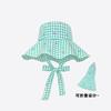 Thousand bird grid bucket hat women's summer uv anti-ultraviolet sunshade sunscreen hat big brim face covering sun hat