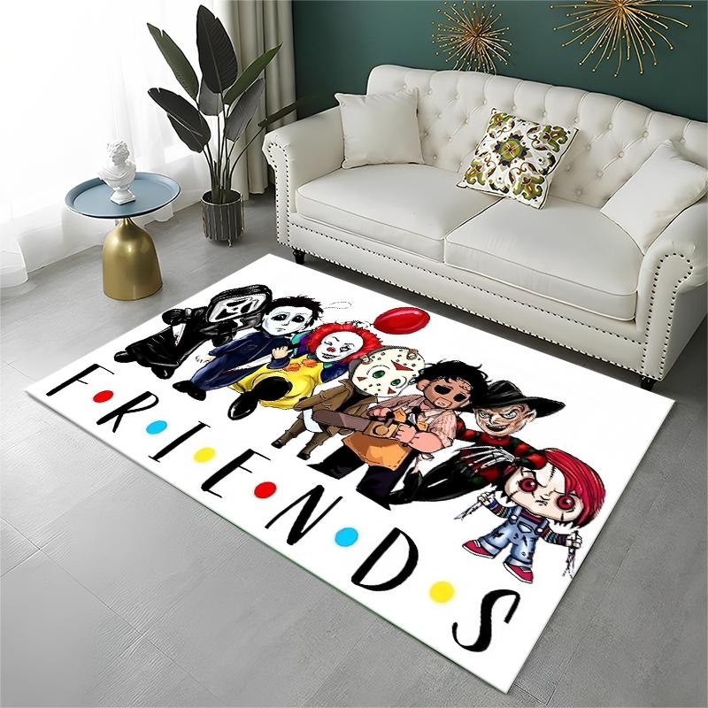 Horrorfilm-Charakter Chucky S-Scream Cartoon Teppich für Spielzimmer Schlafzimmer Wohnzimmer Sofa Heimdekoration, Teppich rutschfest