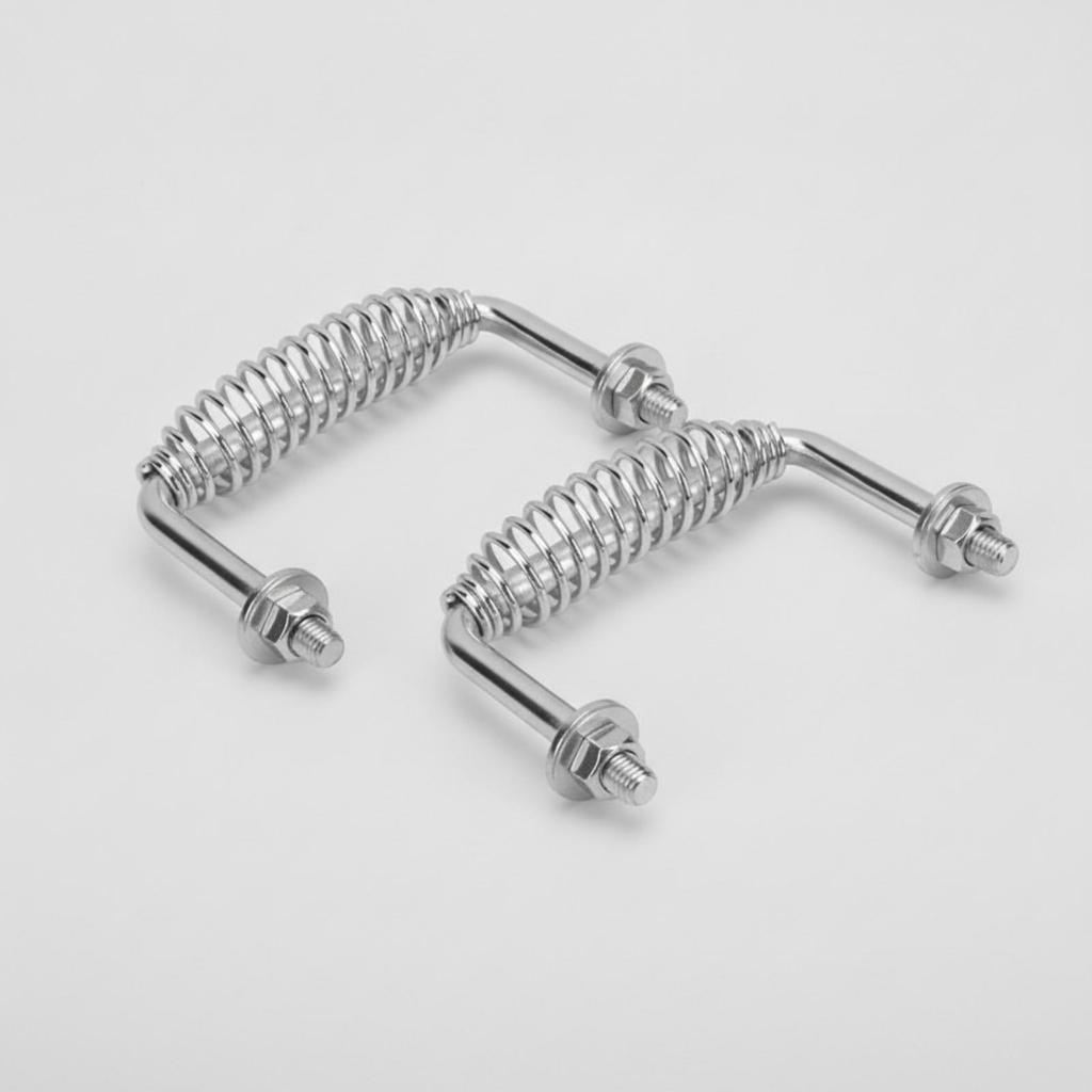 2 Pieces Bolt-Fixed Spring Handle Durable for Smokers, Fire Pits